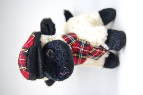 ST6 Soft sheep with scarf and hat